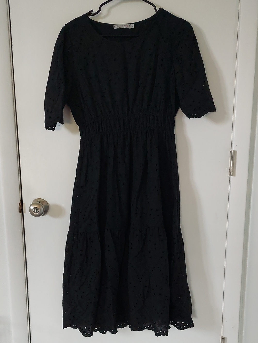 Valentina Naldi Black Eyelet Dress
